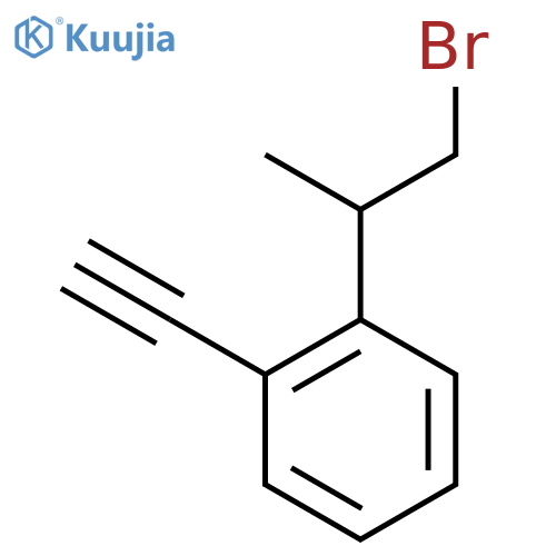1-(1-bromopropan-2-yl)-2-ethynylbenzene structure