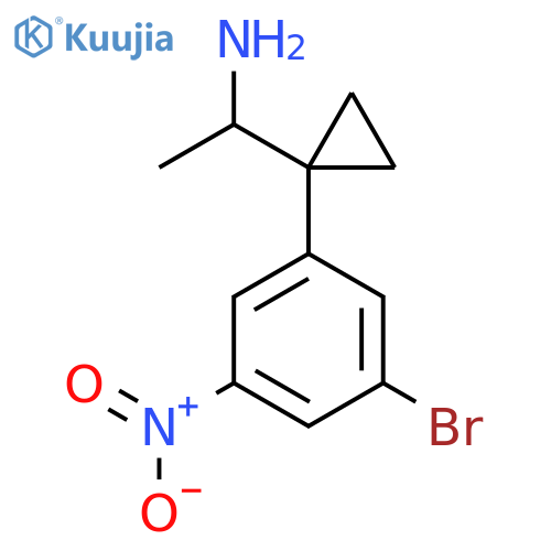 1-[1-(3-Bromo-5-nitrophenyl)cyclopropyl]ethan-1-amine structure