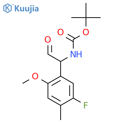 tert-butyl N-1-(5-fluoro-2-methoxy-4-methylphenyl)-2-oxoethylcarbamate structure