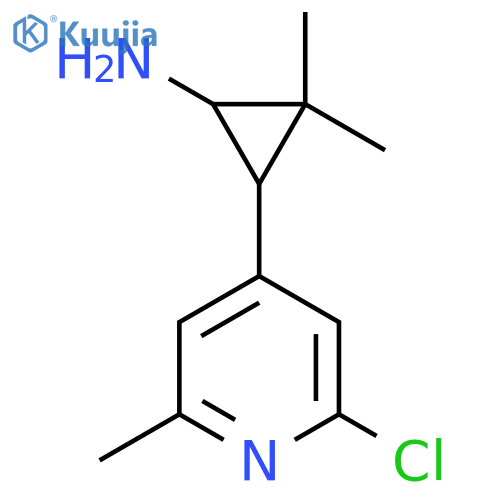 3-(2-chloro-6-methylpyridin-4-yl)-2,2-dimethylcyclopropan-1-amine structure