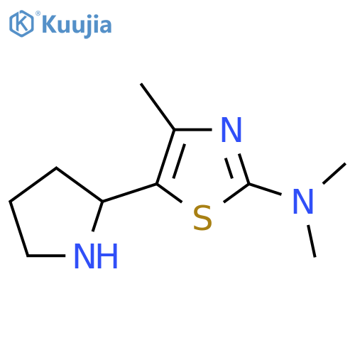 N,N,4-trimethyl-5-(pyrrolidin-2-yl)-1,3-thiazol-2-amine structure