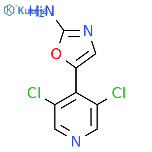5-(3,5-dichloropyridin-4-yl)-1,3-oxazol-2-amine structure