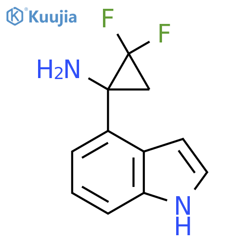 2,2-difluoro-1-(1H-indol-4-yl)cyclopropan-1-amine structure