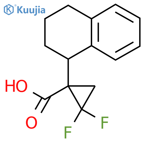 2,2-difluoro-1-(1,2,3,4-tetrahydronaphthalen-1-yl)cyclopropane-1-carboxylic acid structure