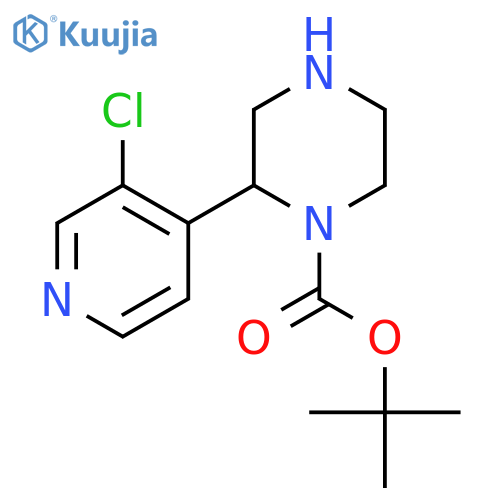 tert-butyl 2-(3-chloropyridin-4-yl)piperazine-1-carboxylate structure