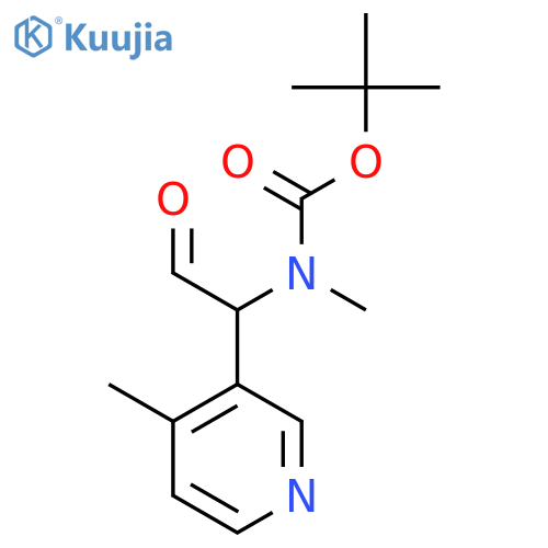tert-butyl N-methyl-N-1-(4-methylpyridin-3-yl)-2-oxoethylcarbamate structure
