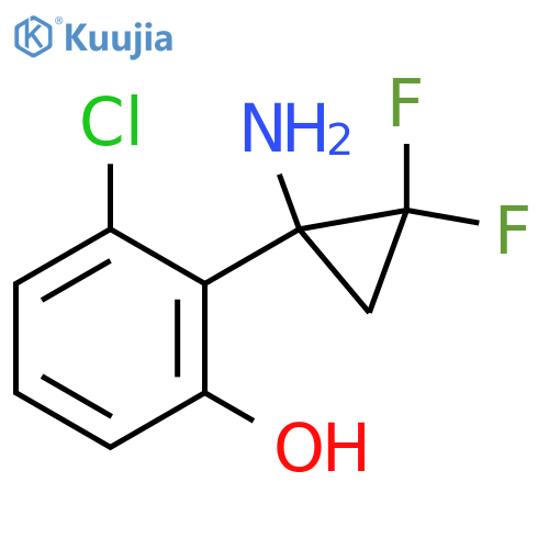 2-(1-amino-2,2-difluorocyclopropyl)-3-chlorophenol structure