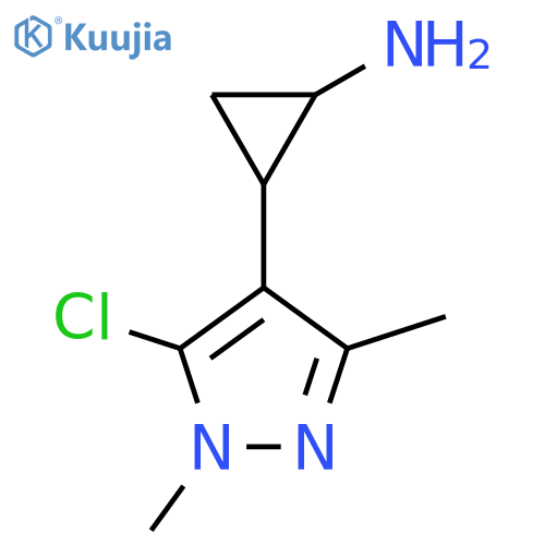 2-(5-chloro-1,3-dimethyl-1H-pyrazol-4-yl)cyclopropan-1-amine structure