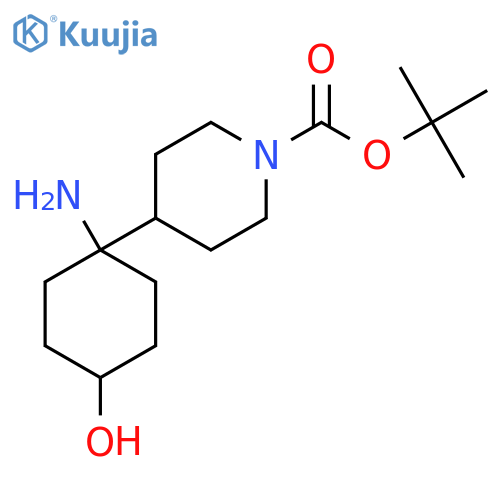 tert-butyl 4-(1-amino-4-hydroxycyclohexyl)piperidine-1-carboxylate structure