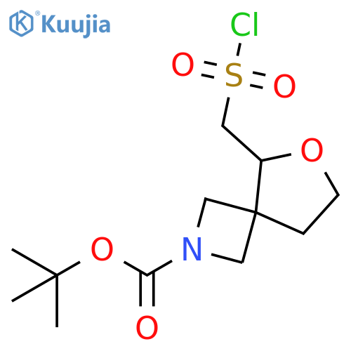 tert-butyl 5-(chlorosulfonyl)methyl-6-oxa-2-azaspiro3.4octane-2-carboxylate structure