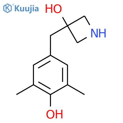 3-(4-hydroxy-3,5-dimethylphenyl)methylazetidin-3-ol structure