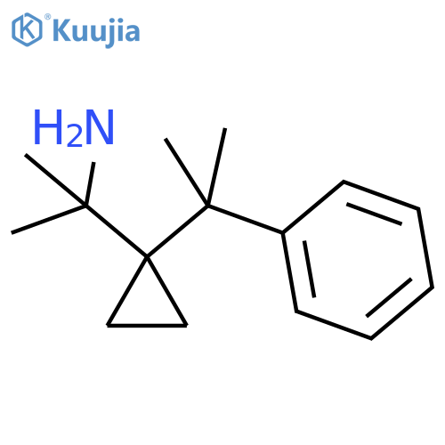 2-1-(2-phenylpropan-2-yl)cyclopropylpropan-2-amine structure