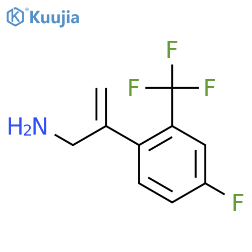 2-4-fluoro-2-(trifluoromethyl)phenylprop-2-en-1-amine structure