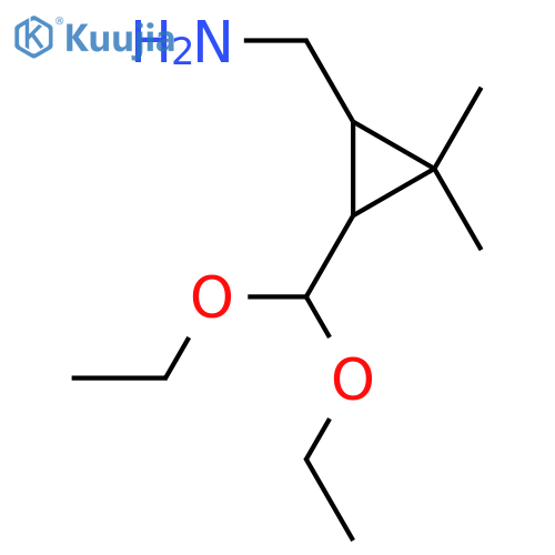 3-(diethoxymethyl)-2,2-dimethylcyclopropylmethanamine structure