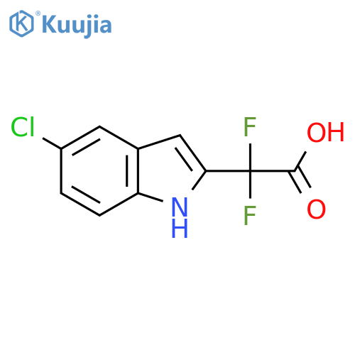 2-(5-chloro-1H-indol-2-yl)-2,2-difluoroacetic acid structure