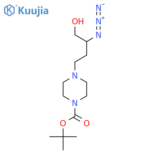 tert-butyl 4-(3-azido-4-hydroxybutyl)piperazine-1-carboxylate structure