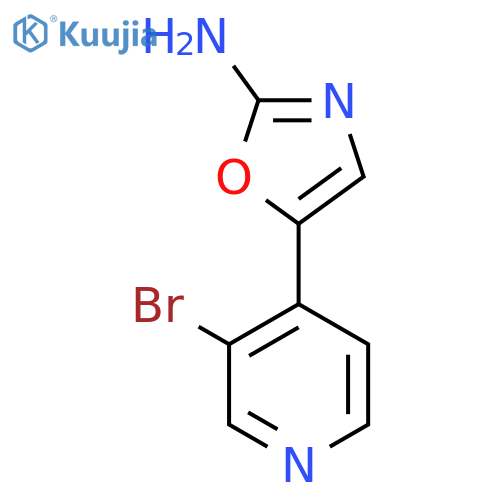 5-(3-bromopyridin-4-yl)-1,3-oxazol-2-amine structure