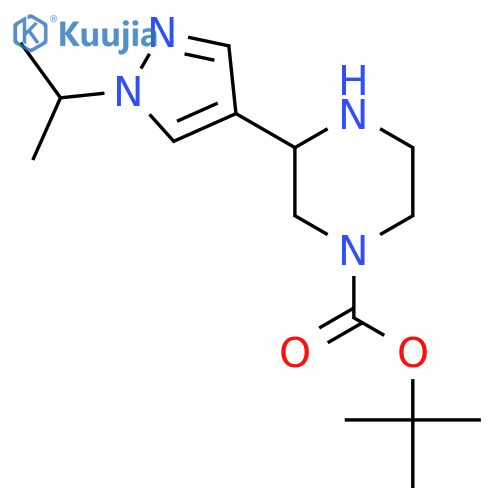 tert-butyl 3-1-(propan-2-yl)-1H-pyrazol-4-ylpiperazine-1-carboxylate structure
