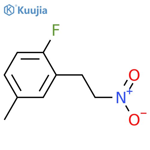 1-fluoro-4-methyl-2-(2-nitroethyl)benzene structure