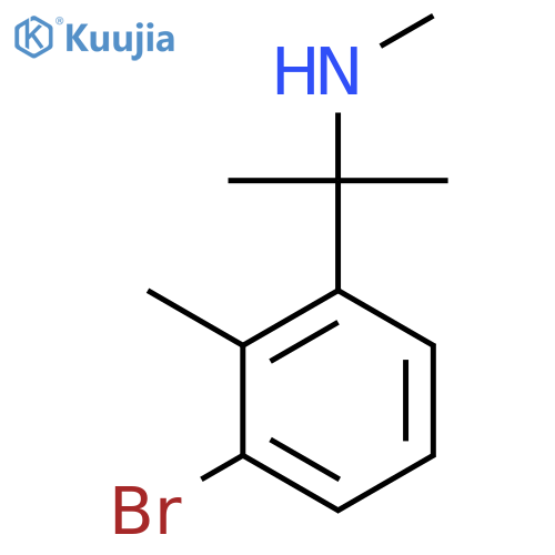 2-(3-bromo-2-methylphenyl)propan-2-yl(methyl)amine structure