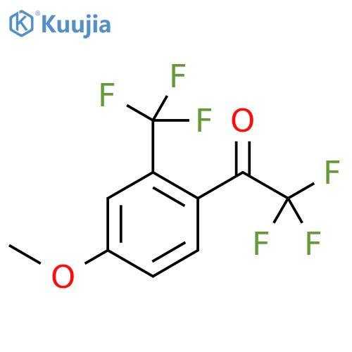 2,2,2-trifluoro-1-4-methoxy-2-(trifluoromethyl)phenylethan-1-one structure