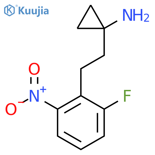 1-2-(2-fluoro-6-nitrophenyl)ethylcyclopropan-1-amine structure