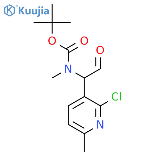 tert-butyl N-1-(2-chloro-6-methylpyridin-3-yl)-2-oxoethyl-N-methylcarbamate structure