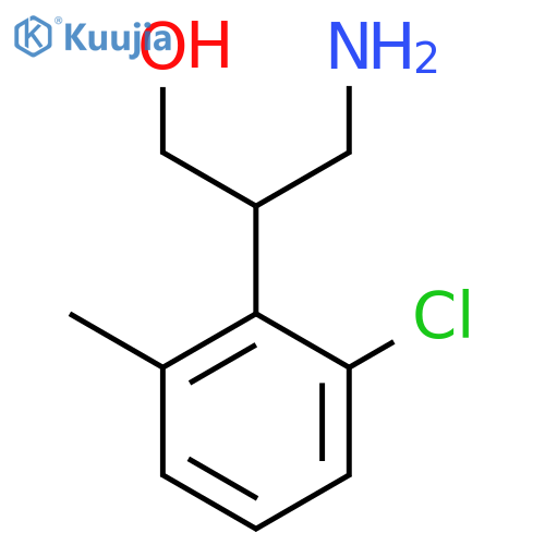3-amino-2-(2-chloro-6-methylphenyl)propan-1-ol structure