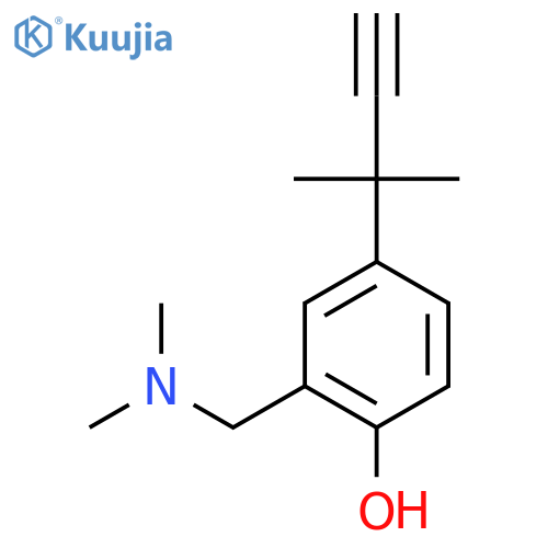 2-(dimethylamino)methyl-4-(2-methylbut-3-yn-2-yl)phenol structure