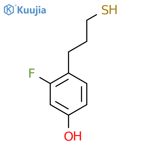 3-fluoro-4-(3-sulfanylpropyl)phenol structure