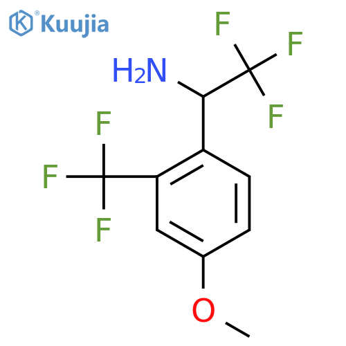 2,2,2-trifluoro-1-4-methoxy-2-(trifluoromethyl)phenylethan-1-amine structure