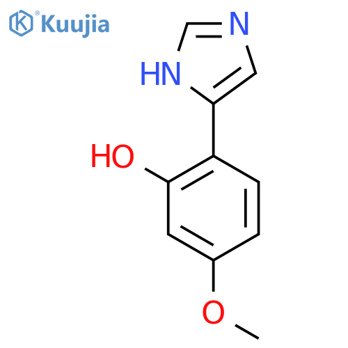 2-(1H-imidazol-4-yl)-5-methoxyphenol structure