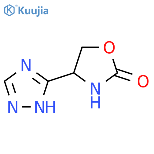 4-(1H-1,2,4-triazol-3-yl)-1,3-oxazolidin-2-one structure
