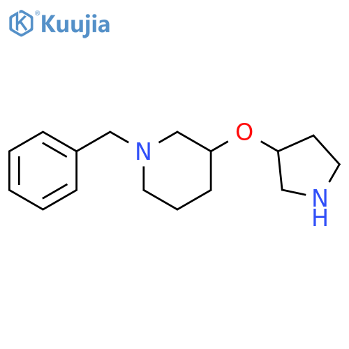 1-benzyl-3-(pyrrolidin-3-yloxy)piperidine structure