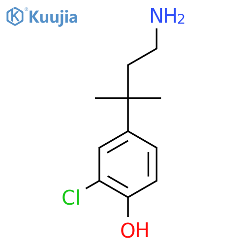 4-(4-amino-2-methylbutan-2-yl)-2-chlorophenol structure