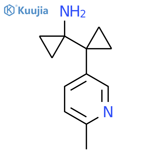 1-1-(6-methylpyridin-3-yl)cyclopropylcyclopropan-1-amine structure