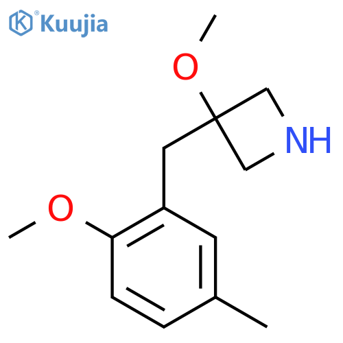 3-methoxy-3-(2-methoxy-5-methylphenyl)methylazetidine structure