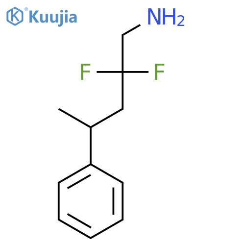 2,2-difluoro-4-phenylpentan-1-amine structure