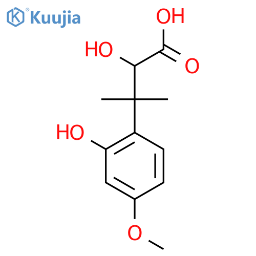 2-hydroxy-3-(2-hydroxy-4-methoxyphenyl)-3-methylbutanoic acid structure