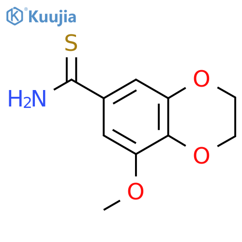 8-methoxy-2,3-dihydro-1,4-benzodioxine-6-carbothioamide structure