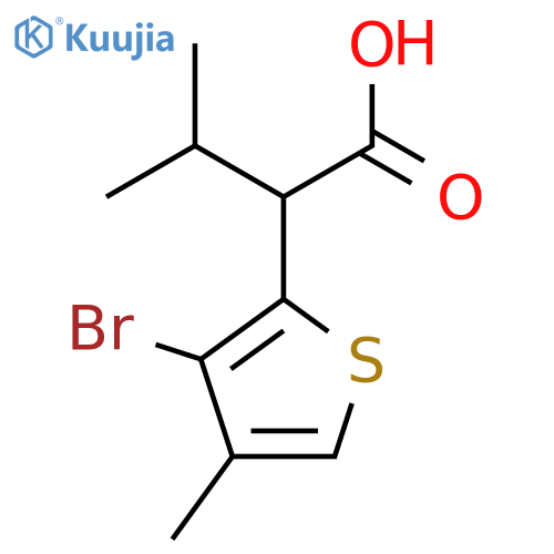 2-(3-bromo-4-methylthiophen-2-yl)-3-methylbutanoic acid structure