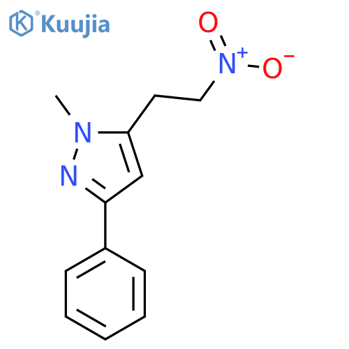 1-methyl-5-(2-nitroethyl)-3-phenyl-1H-pyrazole structure