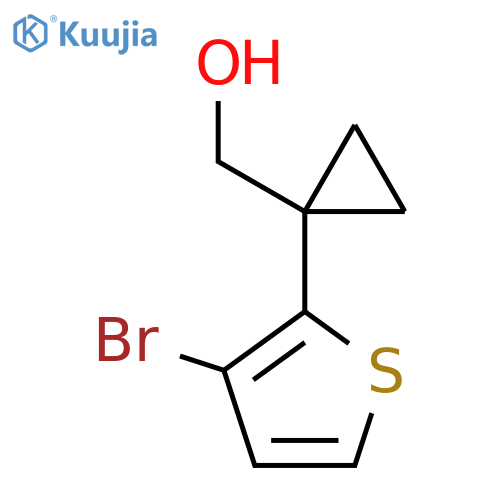 1-(3-bromothiophen-2-yl)cyclopropylmethanol structure