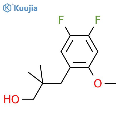 3-(4,5-difluoro-2-methoxyphenyl)-2,2-dimethylpropan-1-ol structure