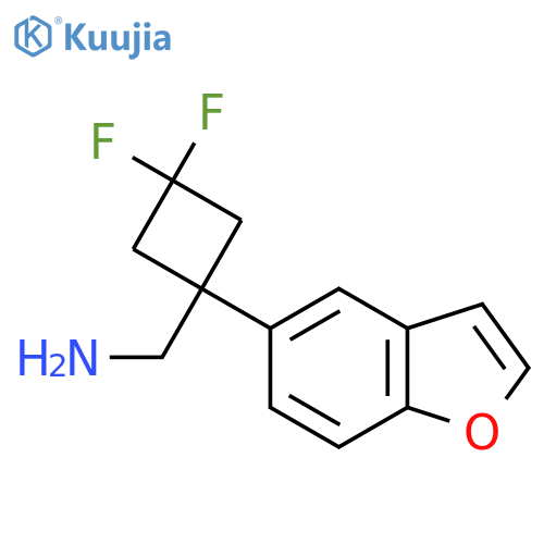 1-(1-benzofuran-5-yl)-3,3-difluorocyclobutylmethanamine structure