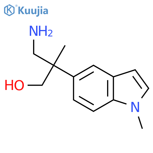 3-amino-2-methyl-2-(1-methyl-1H-indol-5-yl)propan-1-ol structure