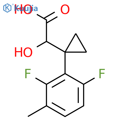 2-1-(2,6-difluoro-3-methylphenyl)cyclopropyl-2-hydroxyacetic acid structure