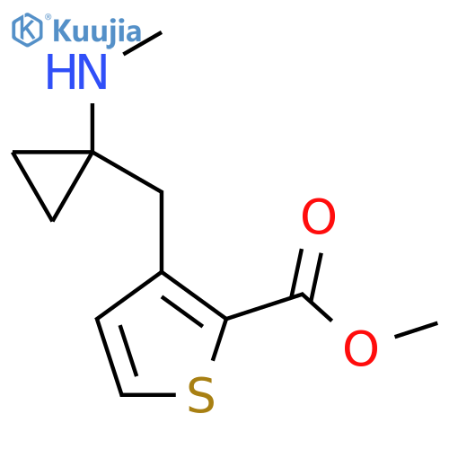 methyl 3-{1-(methylamino)cyclopropylmethyl}thiophene-2-carboxylate structure
