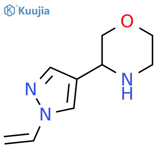 3-(1-ethenyl-1H-pyrazol-4-yl)morpholine structure