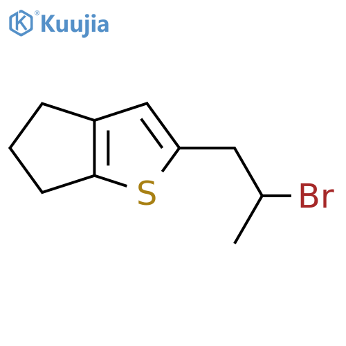 2-(2-bromopropyl)-4H,5H,6H-cyclopentabthiophene structure